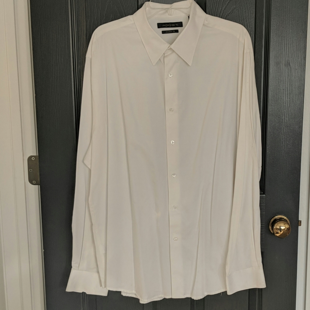 White striped Axist men's dress shirt xxl